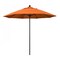 California Umbrella 9' Black Aluminum Market Patio Umbrella, Sunbrella Tangerine 194061335192 - alternate 1